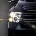 Dodge Ram 1500 09-14 / Ram 2500/3500 10-14 Projector Headlights - Halogen Model Only CCFL Halo - LED ( Non Replaceable LEDs ) - Black Spyder Auto