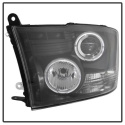 Dodge Ram 1500 09-14 / Ram 2500/3500 10-14 Projector Headlights - Halogen Model Only LED Halo - LED ( Non Replaceable LEDs ) - Black Spyder Auto