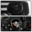 Dodge Ram 09-12 Projector Headlights - Light Bar DRL - Black Spyder Auto