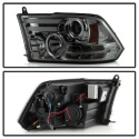 Dodge Ram 09-12 Projector Headlights - Light Bar DRL - Smoke Spyder Auto