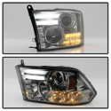 Dodge Ram 09-12 Projector Headlights - Light Bar DRL - Smoke Spyder Auto