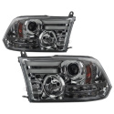Dodge Ram 13-15 Projector Headlights - Light Bar DRL - Smoke Spyder Auto