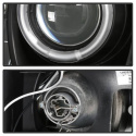 Dodge Ram 1500 94-01 / Ram 2500/3500 94-02 / 99-01 Ram Sport - Projector Headlights - CCFL Halo - LED ( Replaceable LEDs ) - Black Spyder Auto