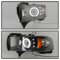 Dodge Ram 1500 94-01 / Ram 2500/3500 94-02 / 99-01 Ram Sport - Projector Headlights - CCFL Halo - LED ( Replaceable LEDs ) - Black Spyder Auto