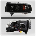 Dodge Ram 1500 94-01 / Ram 2500/3500 94-02 / 99-01 Ram Sport - Projector Headlights - LED Halo - LED ( Replaceable LEDs ) - Black Smoke Spyder Auto