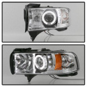 Dodge Ram 1500 94-01 / Ram 2500/3500 94-02 / 99-01 Ram Sport - Projector Headlights - LED Halo - LED ( Replaceable LEDs ) - Chrome Spyder Auto