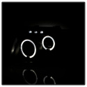 Ford Expedition 03-06 Projector Headlights - LED Halo - LED ( Replaceable LEDs ) - Black - Spyder Auto