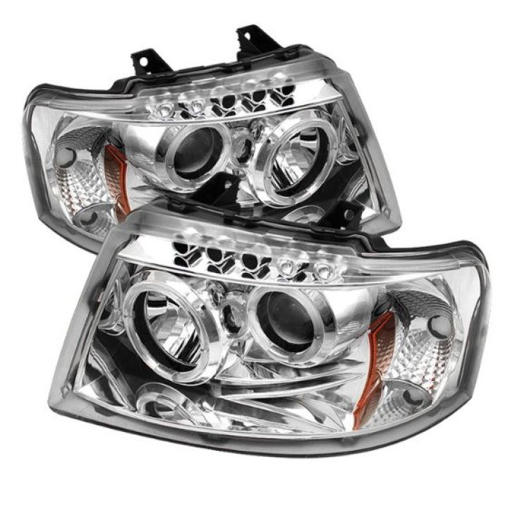 Ford Expedition 03-06 Projector Headlights - LED Halo - LED ( Replaceable LEDs ) - Chrome - Spyder Auto in the group Select car model / Ford / Other models & Engines at DDESIGN Scandinavia AB (PRO-YD-FE03-HL-C)