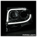 Ford Expedition 07-13 Projector Headlights - Light Tube DRL - Chrome - High H1 (Included) - Low H1 (Not Included) Spyder Auto