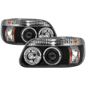 Ford Explorer 95-01 1PC Projector Headlights - LED Halo - Black Spyder Auto
