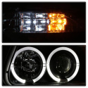 Ford Explorer 95-01 1PC Projector Headlights - LED Halo - Black Spyder Auto