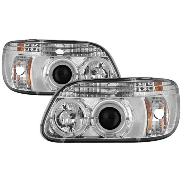 Ford Explorer 95-01 1PC Projector Headlights - LED Halo - Chrome Spyder Auto in the group Select car model / Ford / Explorer / Styling at DDESIGN Scandinavia AB (PRO-YD-FEXP95-HL-1PC-C)