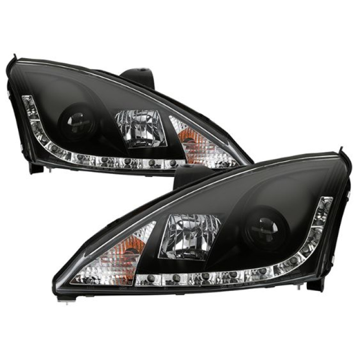Ford Focus 00-04 Projector Headlights - ( Do Not Fit SVT Model ) - DRL - Black Spyder Auto in the group Select car model / Ford / Focus Mk1 98-04 / Styling / Lights at DDESIGN Scandinavia AB (PRO-YD-FF00-DRL-BK)