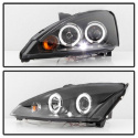 Ford Focus 00-04 Projector Headlights - ( Do Not Fit SVT Model ) - LED Halo - Black Spyder Auto