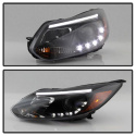 Ford Focus 12-14 Projector Headlights DRL - Black Spyder Auto