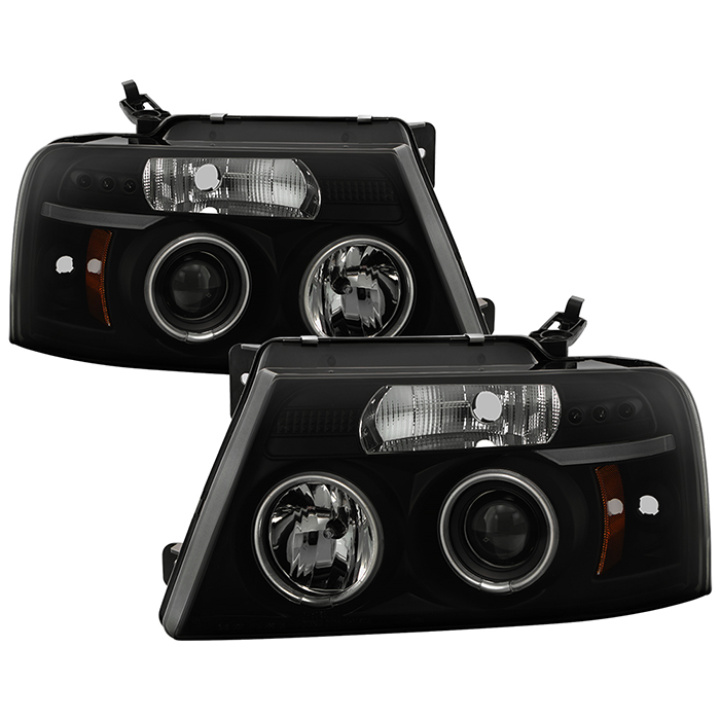 Ford F150 04-08 Projector Headlights - Version 2 - CCFL Halo - LED ( Replaceable LEDs ) - Black Smoke - High H1 (Included) - Low 9006 (Included) Spyder Auto in the group Select car model / Ford / F-150 04-08 / Styling at DDESIGN Scandinavia AB (PRO-YD-FF15004-CCFL-G2-BS)