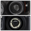 Ford F150 04-08 Projector Headlights - Version 2 - LED Halo - LED ( Replaceable LEDs ) - Black Smoke - High H1 - Low 9006 Spyder Auto