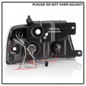 Ford F150 04-08 Projector Headlights - Version 2 - LED Halo - LED ( Replaceable LEDs ) - Black Smoke - High H1 - Low 9006 Spyder Auto