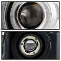 Ford F150 04-08 Projector Headlights - Version 2 - LED Halo - LED ( Replaceable LEDs ) - Chrome - High H1 (Included) - Low 9006 (Included) Spyder Auto