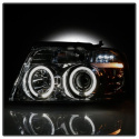 Ford F150 04-08 Projector Headlights - Version 2 - LED Halo - LED ( Replaceable LEDs ) - Smoke - High H1 - Low 9006 Spyder Auto
