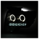 Ford F150 09-14 Projector Headlights LED Halo - LED ( Replaceable LEDs ) - Black Spyder Auto
