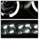Ford F150 09-14 Projector Headlights LED Halo - LED ( Replaceable LEDs ) - Black Spyder Auto