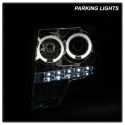 Ford F150 09-14 Projector Headlights LED Halo - LED ( Replaceable LEDs ) - Chrome Spyder Auto