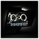 Ford F150 09-14 Projector Headlights LED Halo - LED ( Replaceable LEDs ) - Chrome Spyder Auto