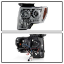 Ford F150 09-14 Projector Headlights LED Halo - LED ( Replaceable LEDs ) - Smoke Spyder Auto