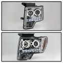 Ford F150 09-14 Projector Headlights LED Halo - LED ( Replaceable LEDs ) - Smoke Spyder Auto