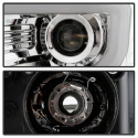 Ford F150 09-14 Projector Headlights Light Bar DRL - Chrome - High/Low H7 (Included) Spyder Auto
