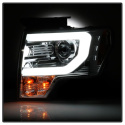 Ford F150 09-14 Projector Headlights Light Bar DRL - Chrome - High/Low H7 (Included) Spyder Auto