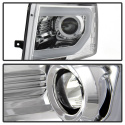 Ford F150 13-14 Projector Headlights - Factory Xenon Model Only Light Bar DRL - Chrome - High/Low D3S (Not Included) Spyder Auto