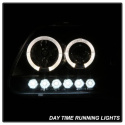 Ford F150 97-03 / Expedition 97-02 1PC Projector Headlights - ( Will Not Fit Manufacture Date Before 6/1997 ) - LED Halo Black Spyder Auto