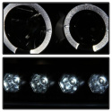 Ford F150 97-03 / Expedition 97-02 1PC Projector Headlights - ( Will Not Fit Manufacture Date Before 6/1997 ) - LED Halo Black Smoke Spyder Auto