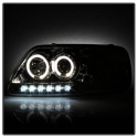 Ford F150 97-03 / Expedition 97-02 1PC Projector Headlights - ( Will Not Fit Manufacture Date Before 6/1997 ) - LED Halo Chome Spyder Auto