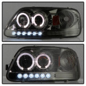 Ford F150 97-03 / Expedition 97-02 1PC Projector Headlights - ( Will Not Fit Manufacture Date Before 6/1997 ) - LED Halo Smoke Spyder Auto