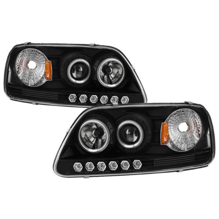 Ford F150 97-03 / Expedition 97-02 1PC Projector Headlights - ( Will Not Fit Manufacture Date Before 6/1997 ) - CCFL Halo - LED Black Spyder Auto in the group Select car model / Ford / F-150 97-04 / Styling at DDESIGN Scandinavia AB (PRO-YD-FF15097-1P-CCFL-BK)