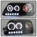 Ford F150 97-03 / Expedition 97-02 1PC Projector Headlights - ( Will Not Fit Manufacture Date Before 6/1997 ) - CCFL Halo - LED Black Spyder Auto