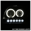 Ford F150 97-03 / Expedition 97-02 1PC Projector Headlights - ( Will Not Fit Manufacture Date Before 6/1997 ) - CCFL Halo - LED Black Spyder Auto