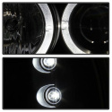 Ford F250 Super Duty 99-04 / Ford Excursion 00-04 1PC Projector Headlights - Version 2 - LED Halo - LED ( Replaceable LEDs ) - Black Spyder Auto