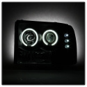 Ford F250 Super Duty 99-04 / Ford Excursion 00-04 1PC Projector Headlights - Version 2 - CCFL Halo - LED ( Replaceable LEDs ) - Smoke Spyder Auto