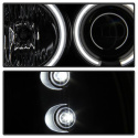 Ford F250 Super Duty 99-04 / Ford Excursion 00-04 1PC Projector Headlights - Version 2 - CCFL Halo - LED ( Replaceable LEDs ) - Smoke Spyder Auto