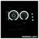 Ford F250 Super Duty 99-04 / Ford Excursion 00-04 1PC Projector Headlights - Version 2 - CCFL Halo - LED ( Replaceable LEDs ) - Smoke Spyder Auto