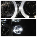 Ford F250 Super Duty 99-04 / Ford Excursion 00-04 1PC Projector Headlights - Version 2 - LED Halo - LED ( Replaceable LEDs ) - Chrome Spyder Auto
