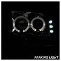 Ford F250 Super Duty 99-04 / Ford Excursion 00-04 1PC Projector Headlights - Version 2 - LED Halo - LED ( Replaceable LEDs ) - Smoke Spyder Auto