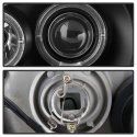 Ford Mustang 94-98 1PC Projector Headlights - LED Halo Black - High 9005 (Included) - Low H3 (Included) Spyder Auto