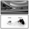 Ford Mustang 94-98 1PC Projector Headlights - LED Halo Smoke - High 9005 (Included) - Low H3 (Included) Spyder Auto