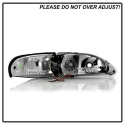 Ford Mustang 94-98 1PC Projector Headlights - LED Halo Smoke - High 9005 (Included) - Low H3 (Included) Spyder Auto