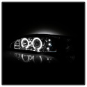 Ford Mustang 94-98 1PC Projector Headlights - LED Halo Smoke - High 9005 (Included) - Low H3 (Included) Spyder Auto